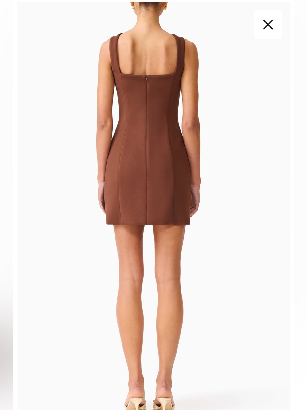 Elliatt Emma Floral Appliqué Cocktail Minidress in brown mahogany - Picture 4 of 9
